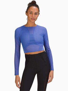 Lululemon Wild Indigo Mesh Panelled Training Long Sleeve